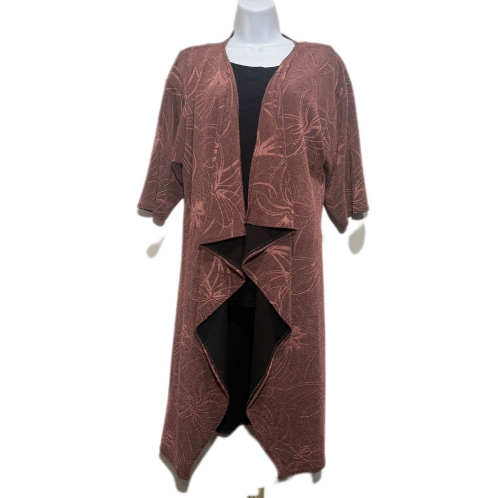 LuLaRoe 1/2 Sleeve Open Front Drape Duster Cardigan Sweater Jacket Size S NWT - Picture 4 of 7